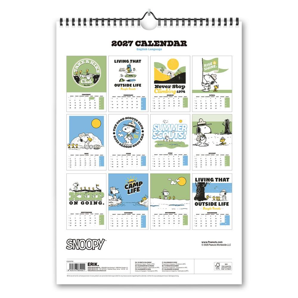 Grupo Erik Snoopy - 2027 A3 Calendar - Multicolours